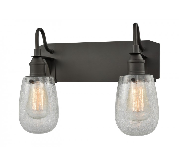 OILED RUBBED BRONZE - CRACKLED GLASS