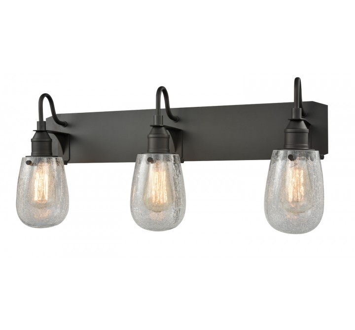 OILED RUBBED BRONZE - CRACKLED GLASS