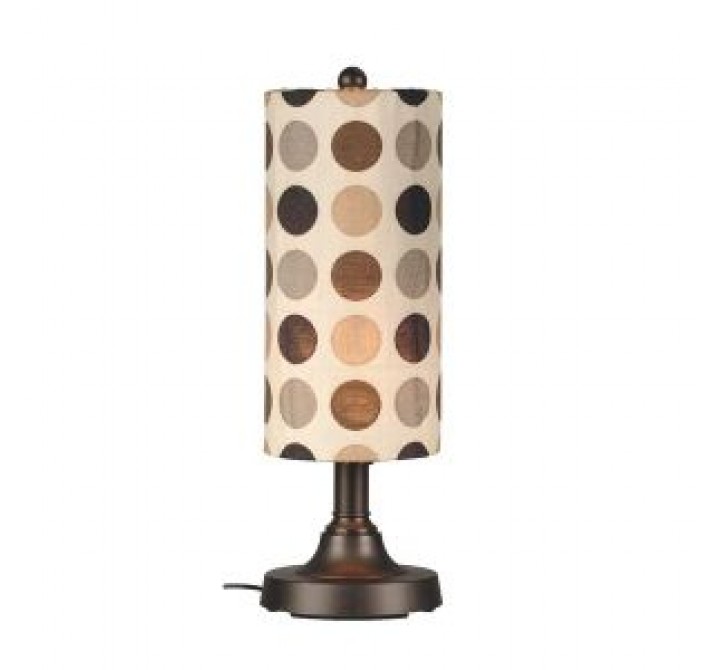 Patio Concepts Coronado 30" Table Lamp with 2" bronze body and mojito coffee bean Sunbrella shade fabric