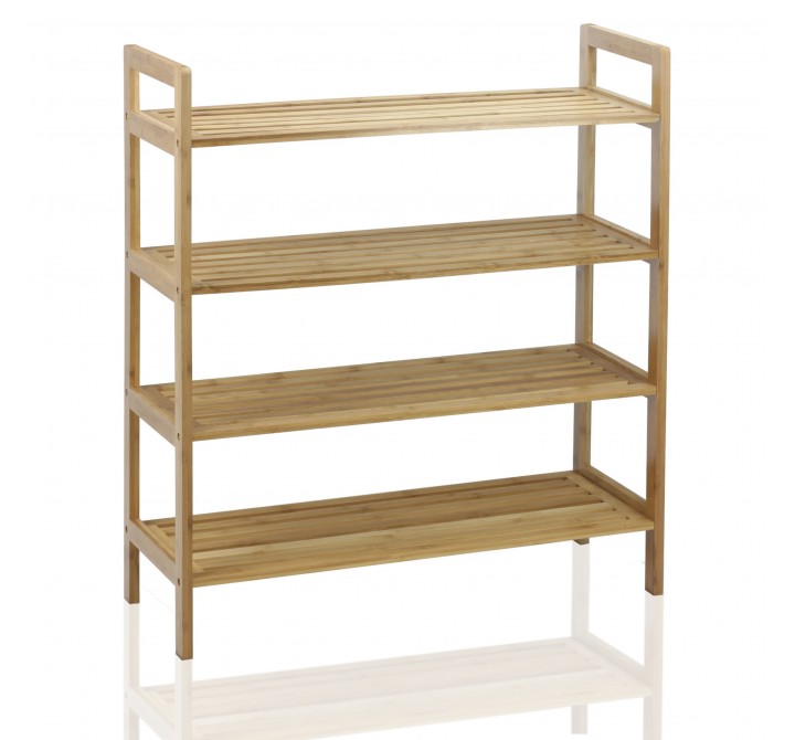 Oceanstar 4-Tier Bamboo Shoe Rack - Natural - Lifestyle