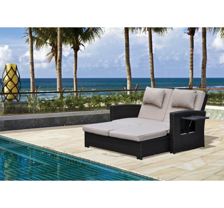 Miranda Outdoor Loveseat to Daybed Combo with Cushions - Lifestyle
