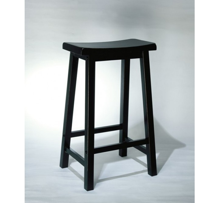 Powell Antique Black with Sand Through Terra Cotta Bar Stool 29 Seat Height