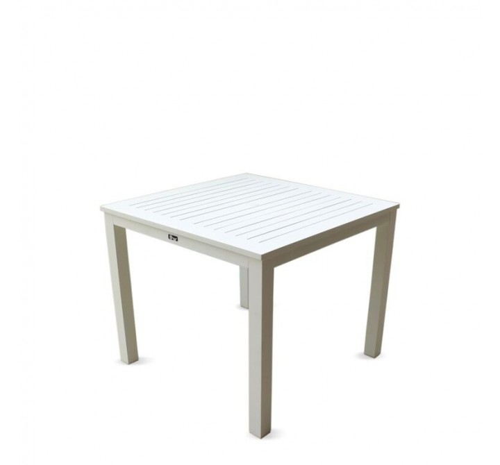 Skyline White Aluminum Outdoor Square Dining Table