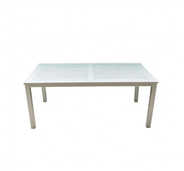 Skyline White Aluminum Outdoor Rectangle Dining Table