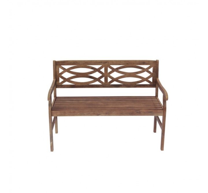Gardena Brown Acacia Outdoor Bench - Front