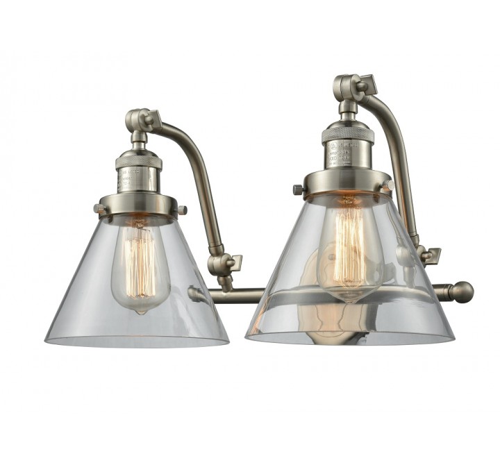 Double Swivel 2 Light Wall Bracket - CLEAR  GLASS