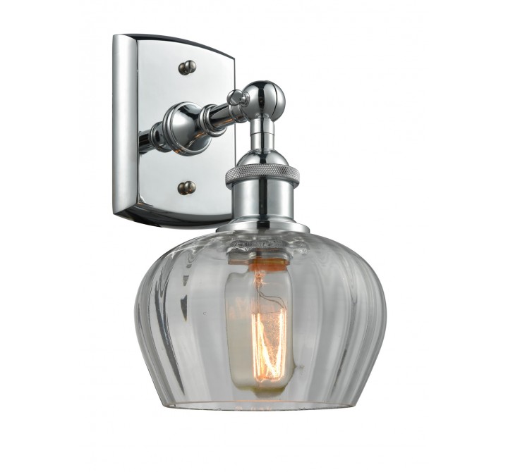 Glass Wall Sconce - Polished Chrome