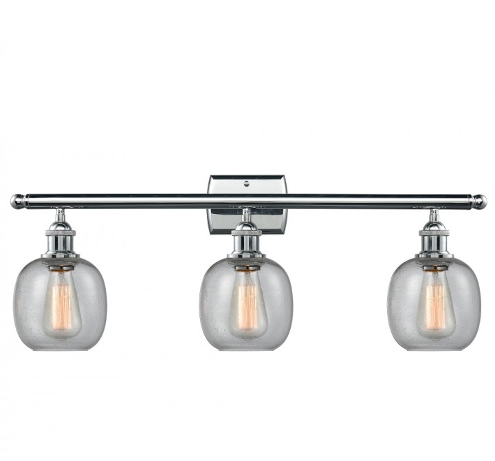 Glass Vanity Light - Polished Chrome
