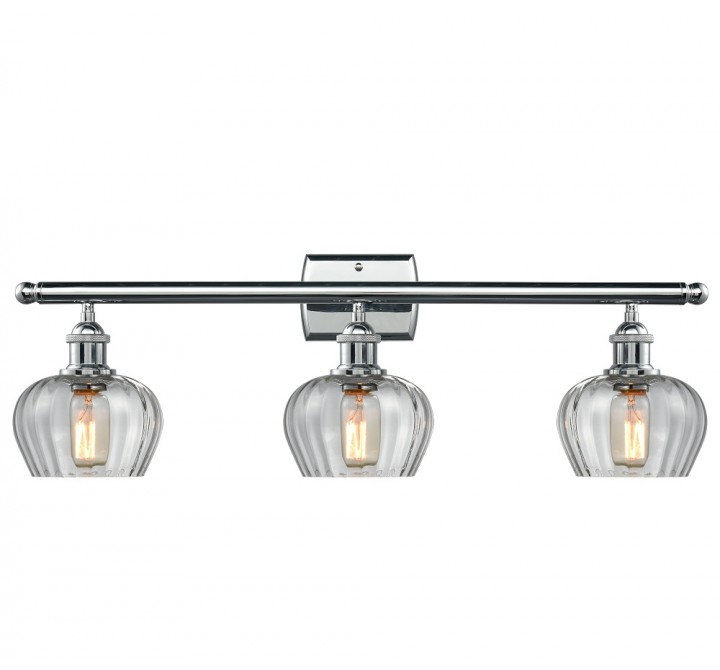 Glass Vanity Light - Polished Chrome