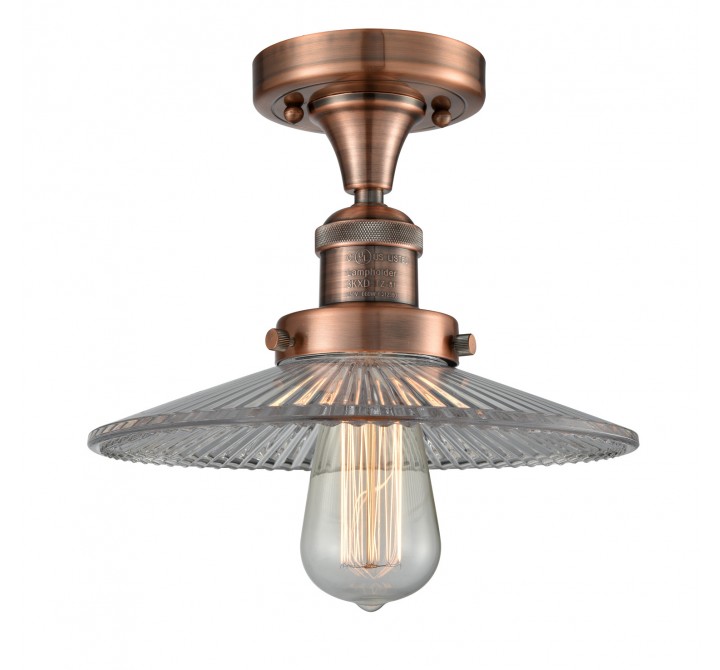 Glass Semi-Flush - Antique Copper - Antique Copper