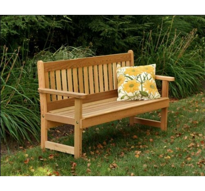  4' Red Cedar Savannah English Garden Bench