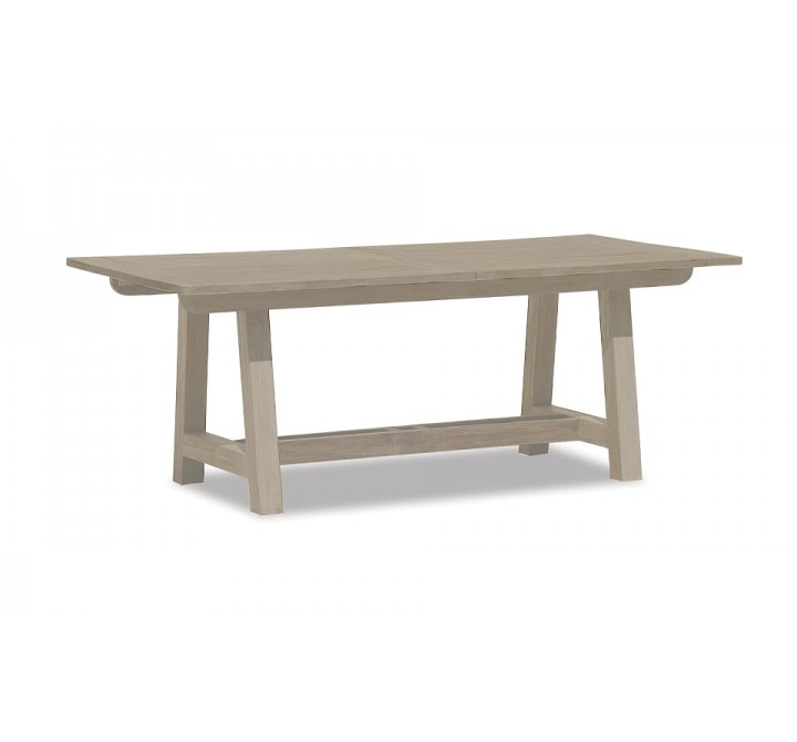 Dining Table with Leaf Extension in Coastal Teak