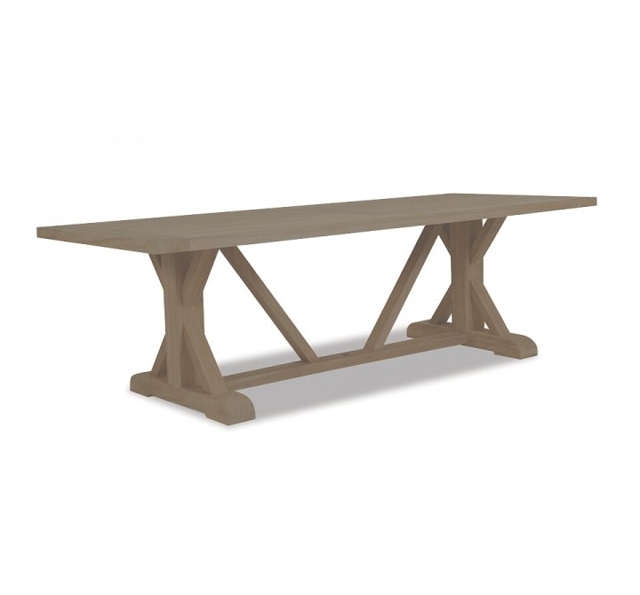 94" Trestle Dining Table in Coastal Teak