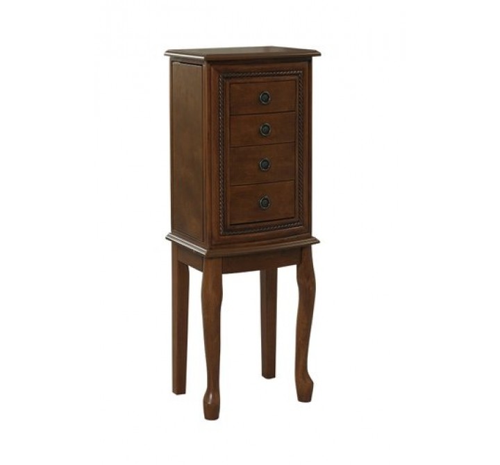 Linon Grace Jewelry Armoire Light - Walnut