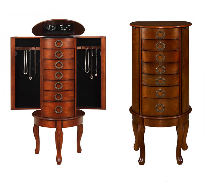 Black Sliding Jewelry Armoire