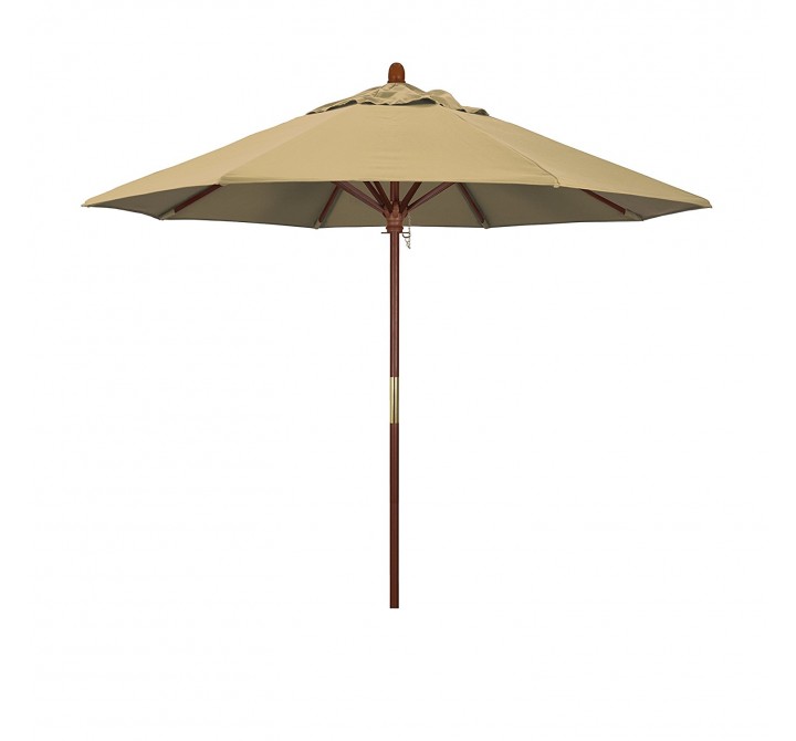 9' Aluminum Market Umbrella Push Tilt - Champagne - Olefin