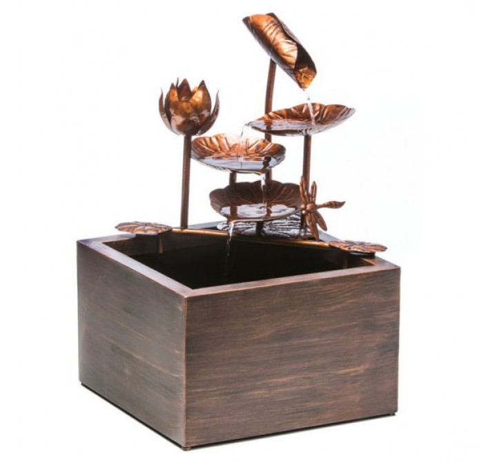 Alfresco Home Tamara Box Resin Fountain w/ Pump