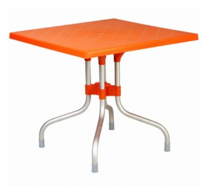 Forza Square Folding Table 31 inch Orange