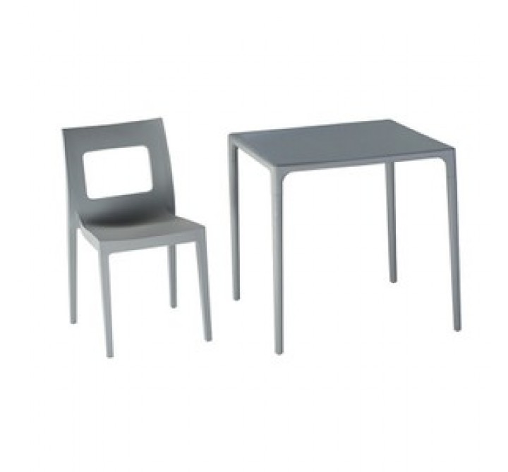 Mango Square Dining Table Gray 28 inch