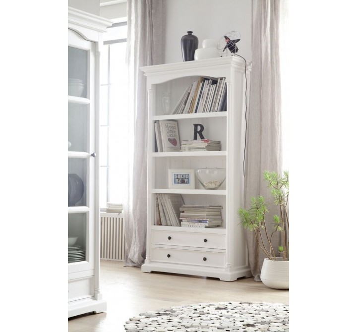 Provence Bookcase With Two Drawers - Lifestyle