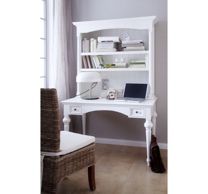 Provence Secretary Writing Desk With Shelving Hutch