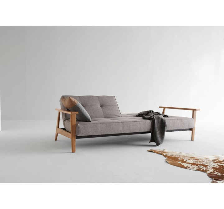 Innovation Living Split Back Sofa - With Frej Arms - Nubucko Lava/Light and Dark Wood