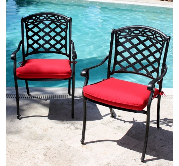 Infinita ComfortCare Cast Aluminum Dining Armchair - Set of 2