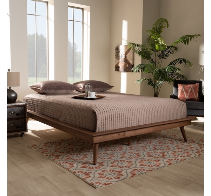 Baxton Studio Karine Wood Platform Bed Frame