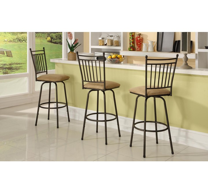 Linon Home Decor Set of Three Metal Stools