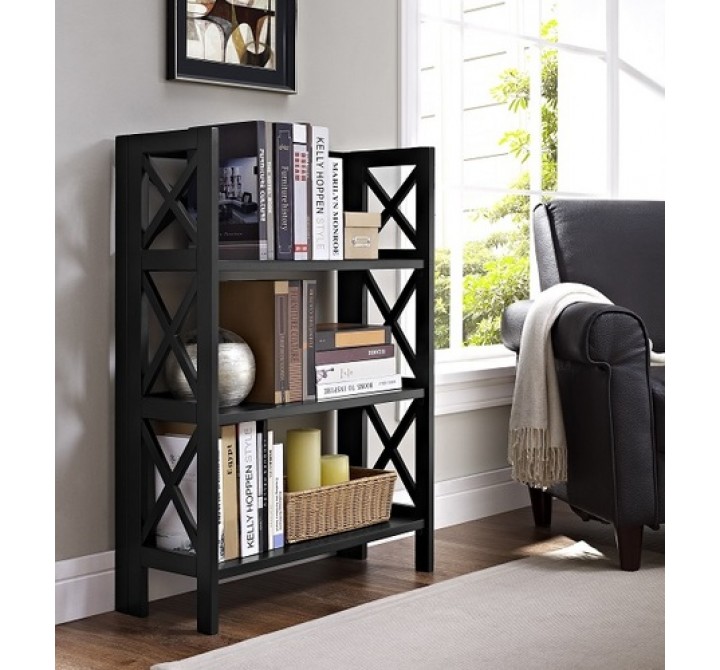 Linon Three Shelf Folding Bookcase