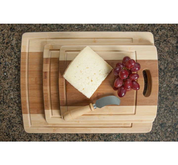 Organic Bamboo Cutting Board 3PC Set