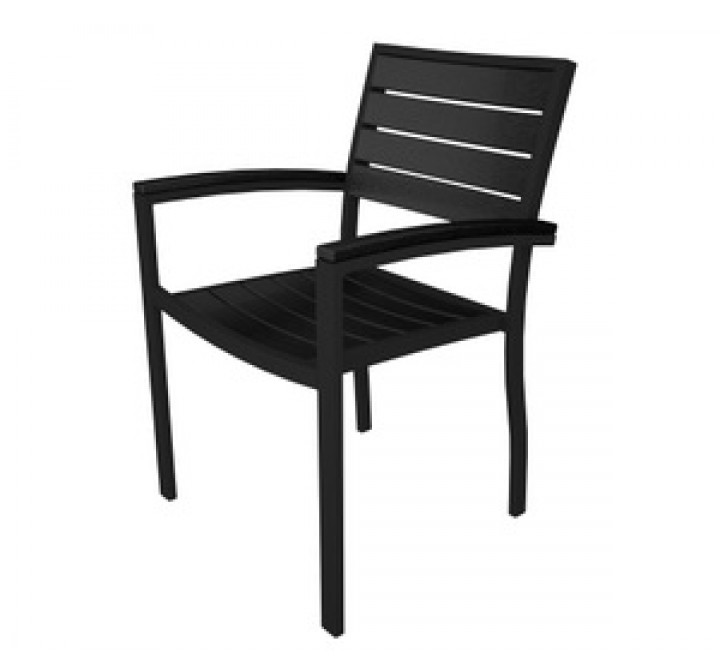 POLYWOOD¨ Euro Arm Chair in Black - Set of 2