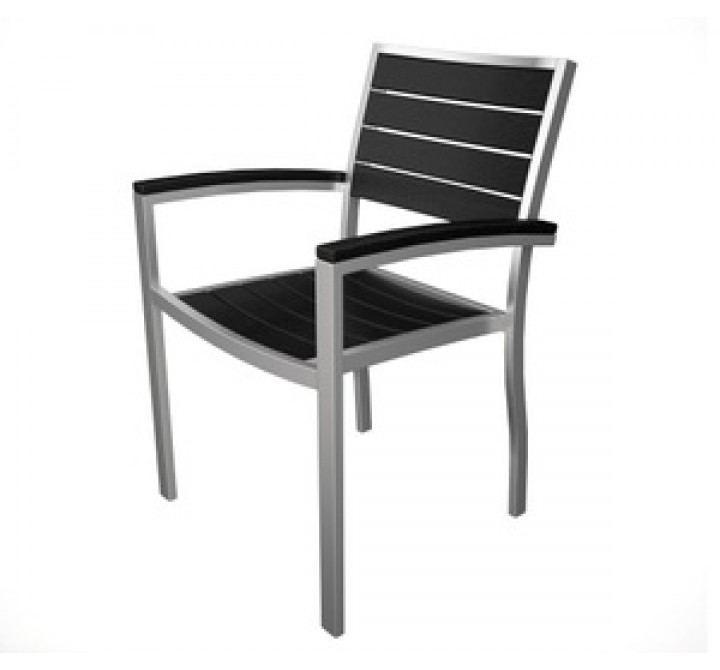 POLYWOOD¨ Euro Arm Chair Silver - Set of 2