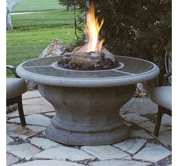 American Fyre Designs Inverted Firetable With Granite Inset