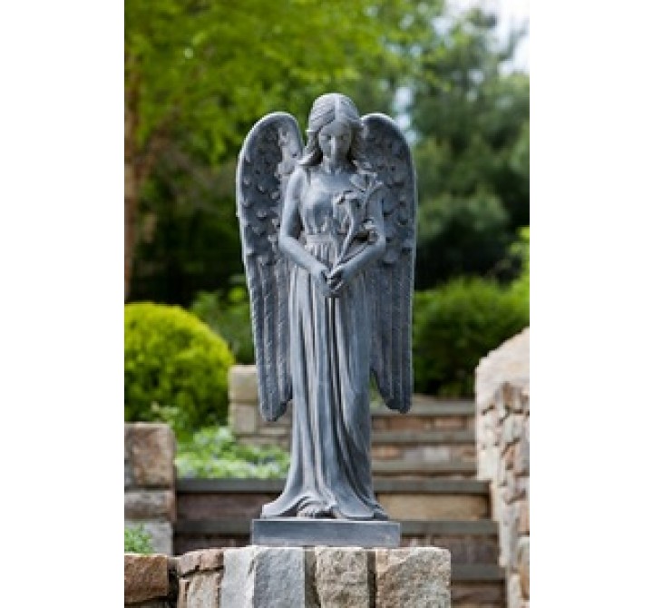 Alfresco Home Standing Angel Fiberstone Statue