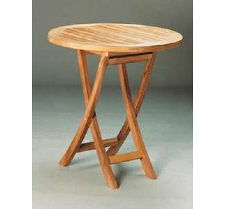Anderson Teak Bahama 27-inch Round Bistro Folding Table