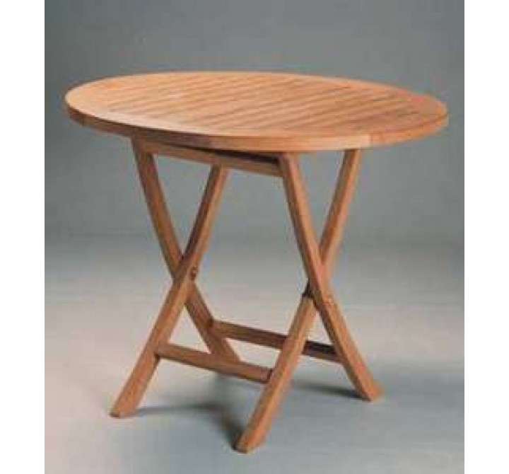 Anderson Teak Bahama 35-inch Round Bistro Folding Table
