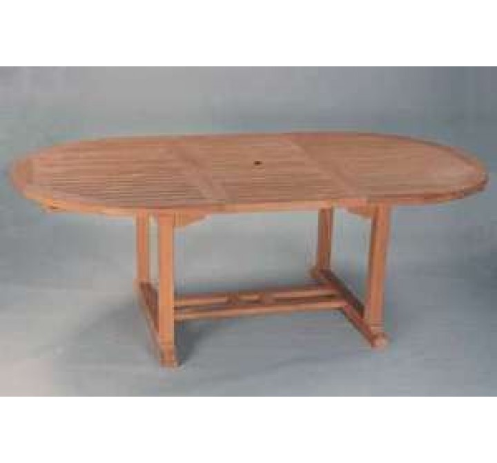 Anderson Teak Bahama 117-inch Oval Extension Table w/ Double Extensions