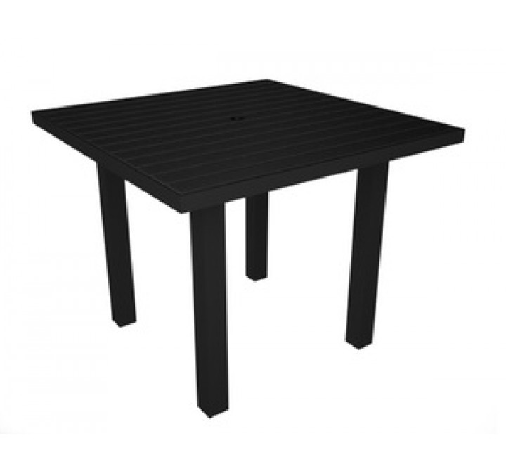 Poly-Wood Euro Dining Table Black