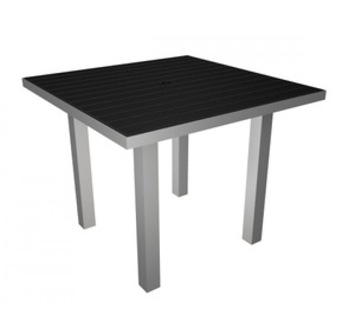Poly-Wood Euro Dining Table Silver