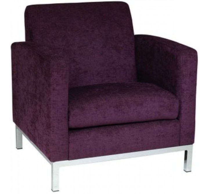 Avenue Six Park Avenue Armchair in Shimmer Grape Fabric