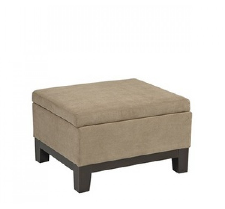 Avenue Six Regent Storage Ottoman in Easy Brownstone Fabric