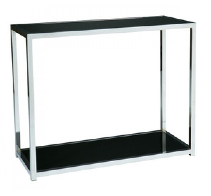 Avenue Six Yield Foyer Table in Chrome Finish