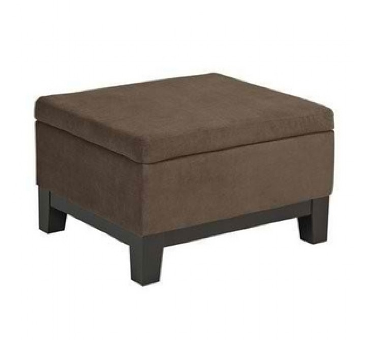 Ave-Six Regent Storage Ottoman in Easy Walnut Fabric