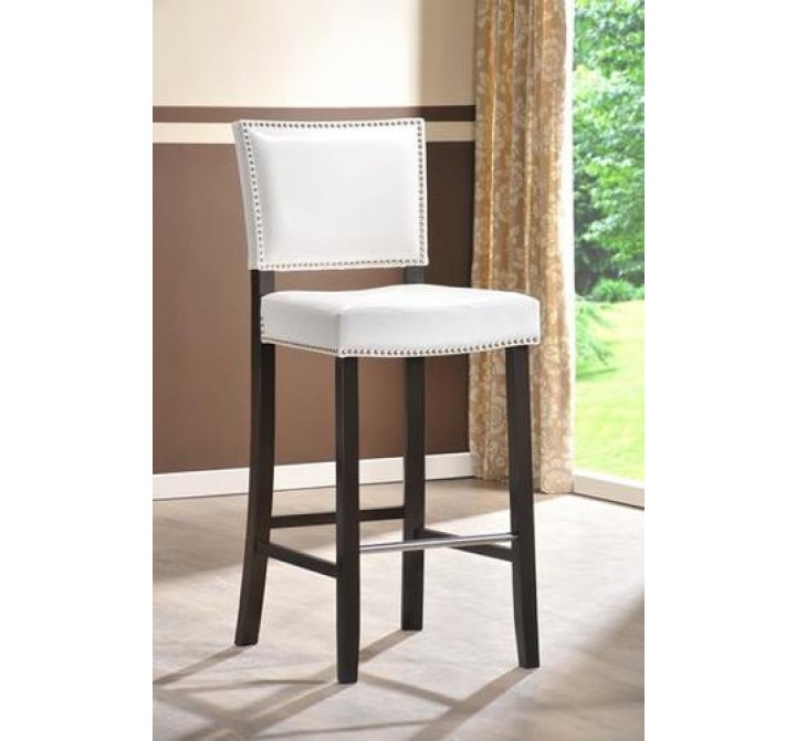Baxton Studio Aries Modern Barstool w/ Nailhead Trim - Set of 2