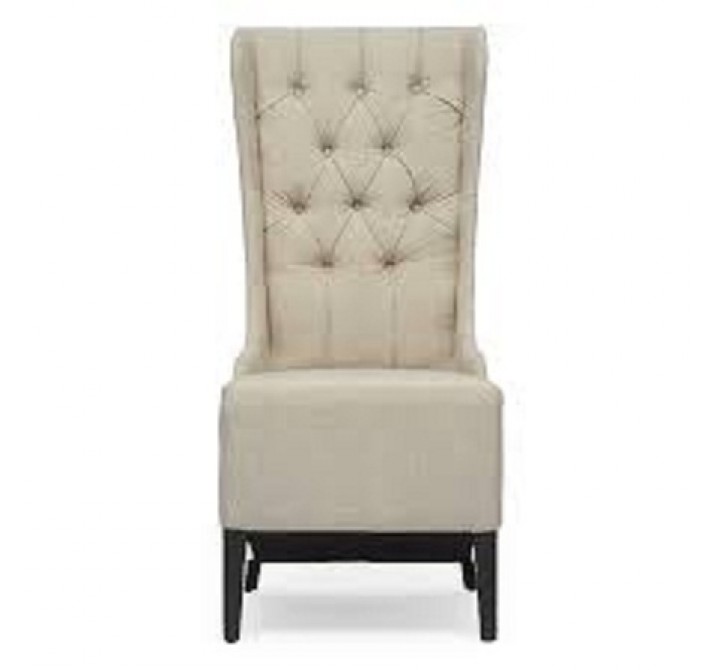 Baxton Studio Vincent Beige Linen Modern Accent Chair