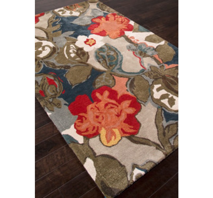 Jaipur Blue Petal Pusher Hand-Tufted Indigo Rug