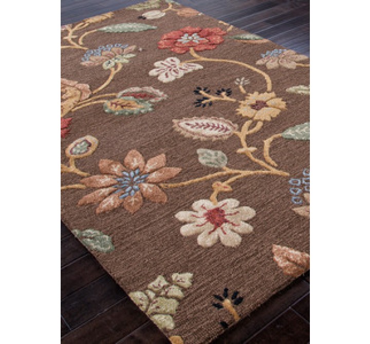 Jaipur Blue Garden Party Hand-Tufted Cocoa Brown Rug