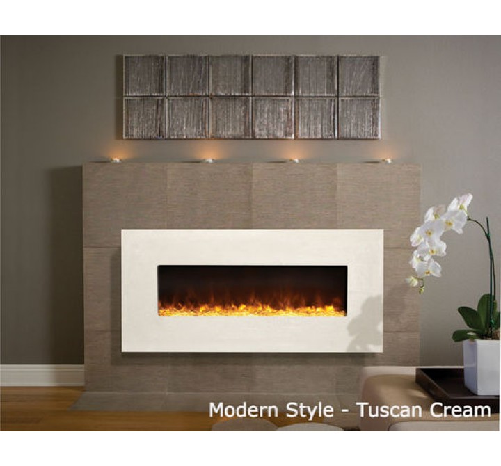 Amantii Artisan 39 3/8" Electric Fireplace-51" x 24" Concrete Surround