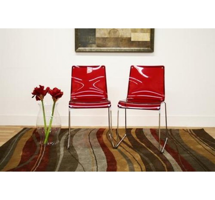 Baxton Studio Lino Acrylic Accent Dining Chair - Set of 2